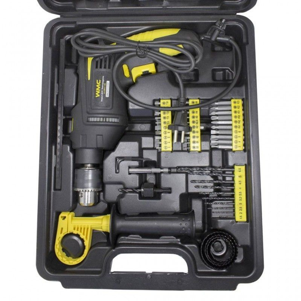 Набор инструментов с дрелью электрической,59пр.,в кейсе WMC TOOLS -1059