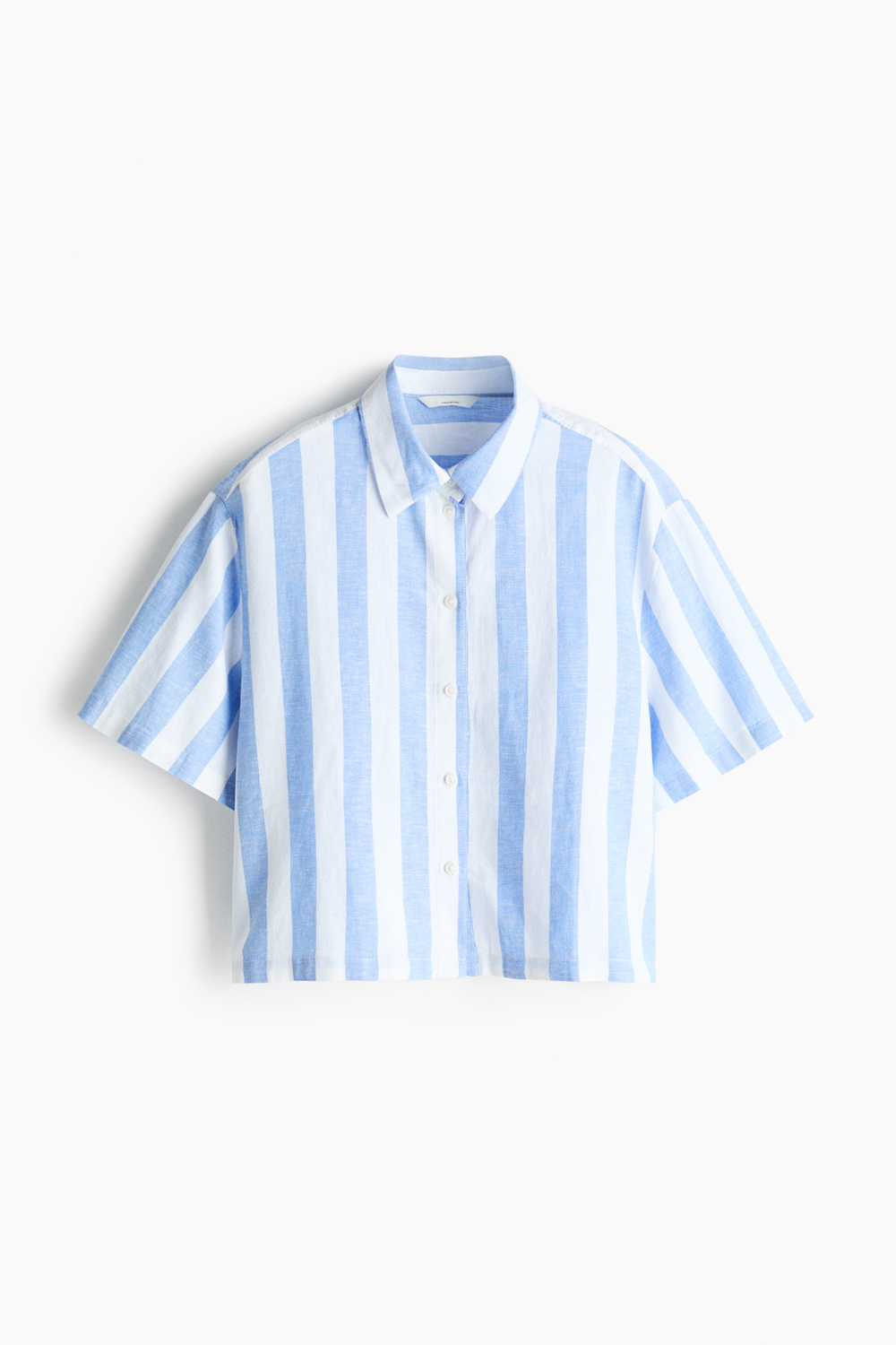 Льняная рубашка оверсайз - H&M