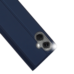 Чехол книжка из кожи синего цвета для OnePlus Nord CE3 и OPPO K11, серия Skin Pro Series от Dux Ducis