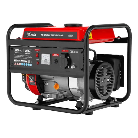 Генератор бензиновый 1,1 кВт, 6,0 л Matrix RS-1500, 230 В, 946175