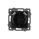 Механизм розетки с USB зарядкой SCT-MUAA-PL-BK-V (250V, 16A) (Arlight, -)