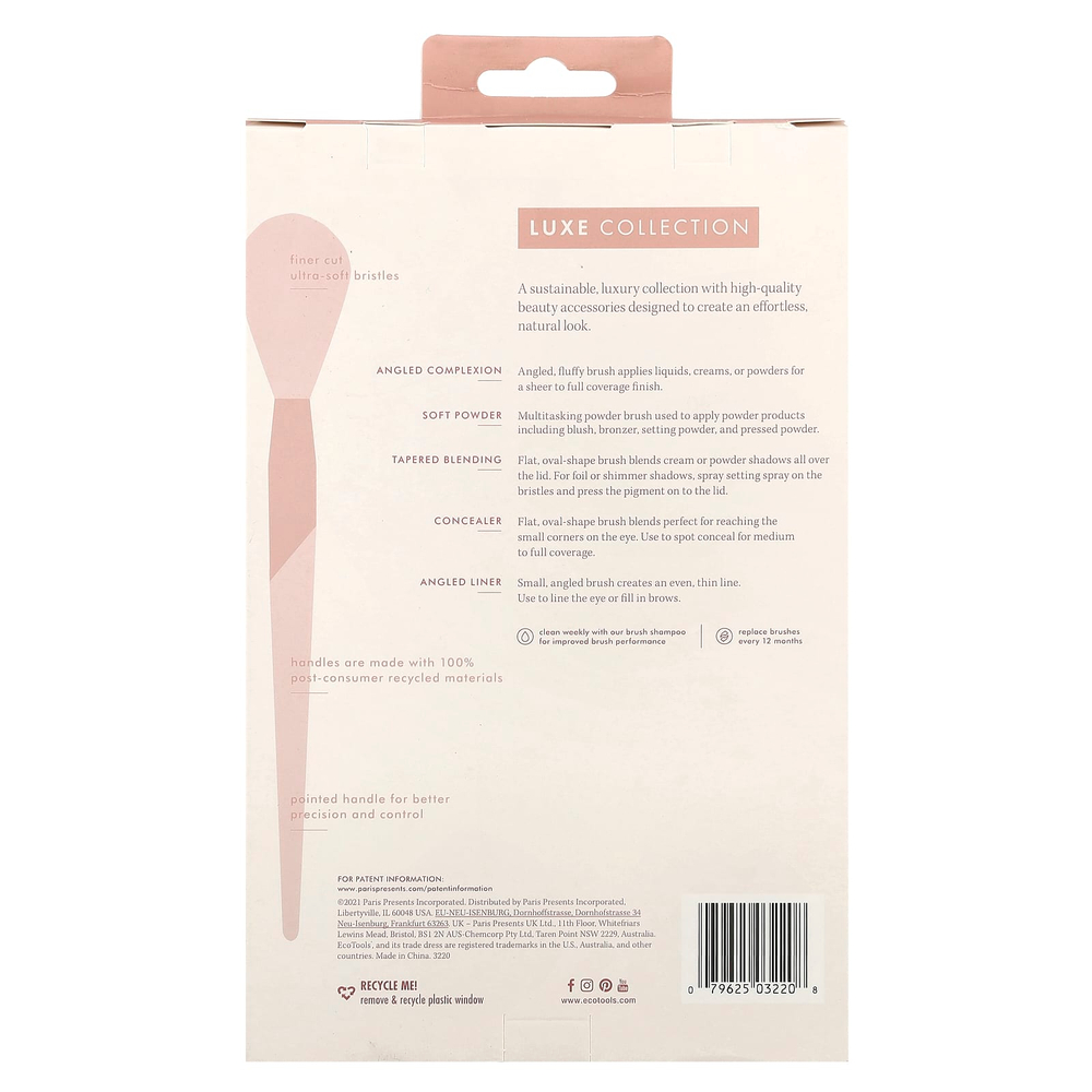 EcoTools, Luxe Collection, набор Natural Elegance, набор из 5 предметов