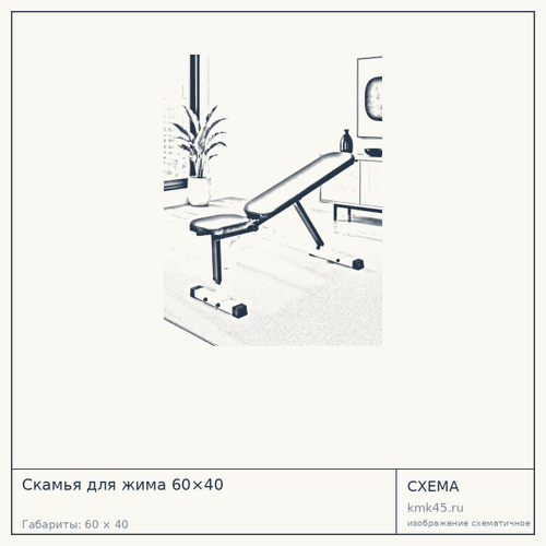 Скамья для жима 60×40