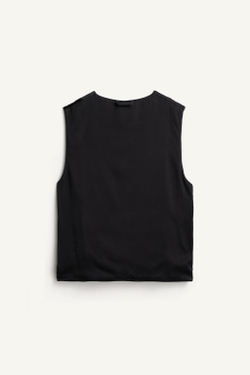 ZARA ДВУСТОРОННИЙ ЖИЛЕТ В ТОНКУЮ ПОЛОСКУ, БЕЛЫЙ/ЧЕРНЫЙ