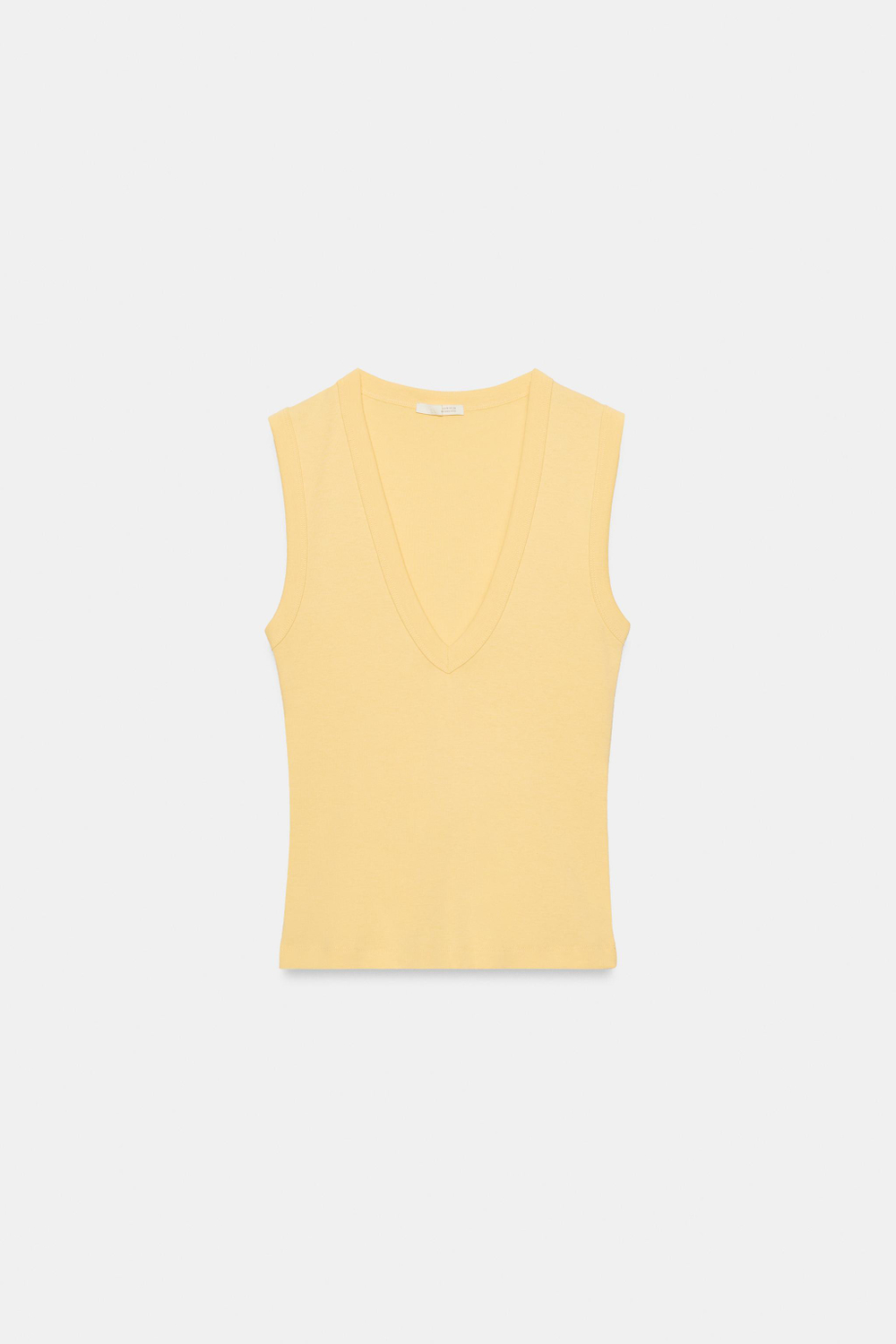 ХЛОПКОВАЯ ФУТБОЛКА В ПОЛОСКУ С V-ОБРАЗНЫМ ВЫРЕЗОМ — ZARA