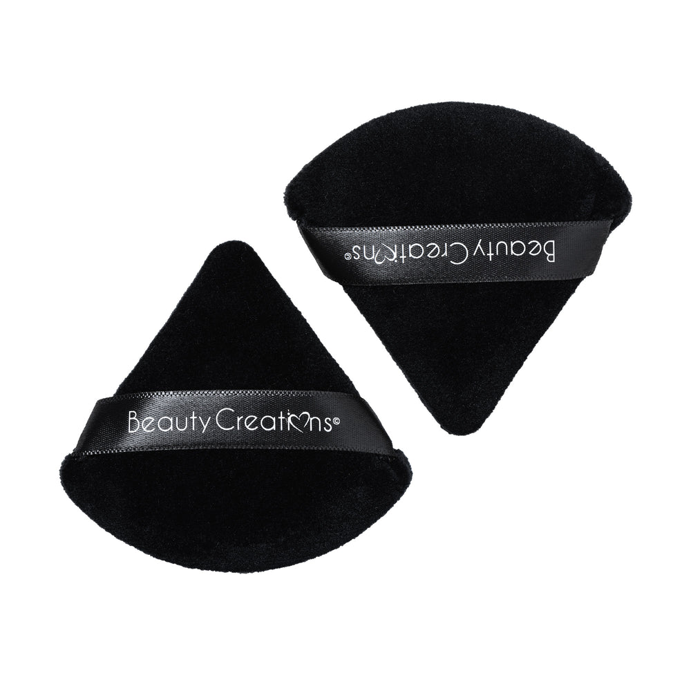 Beauty Creations  Puff Puff Set Black Набор спонжей пуховок для пудр 2шт