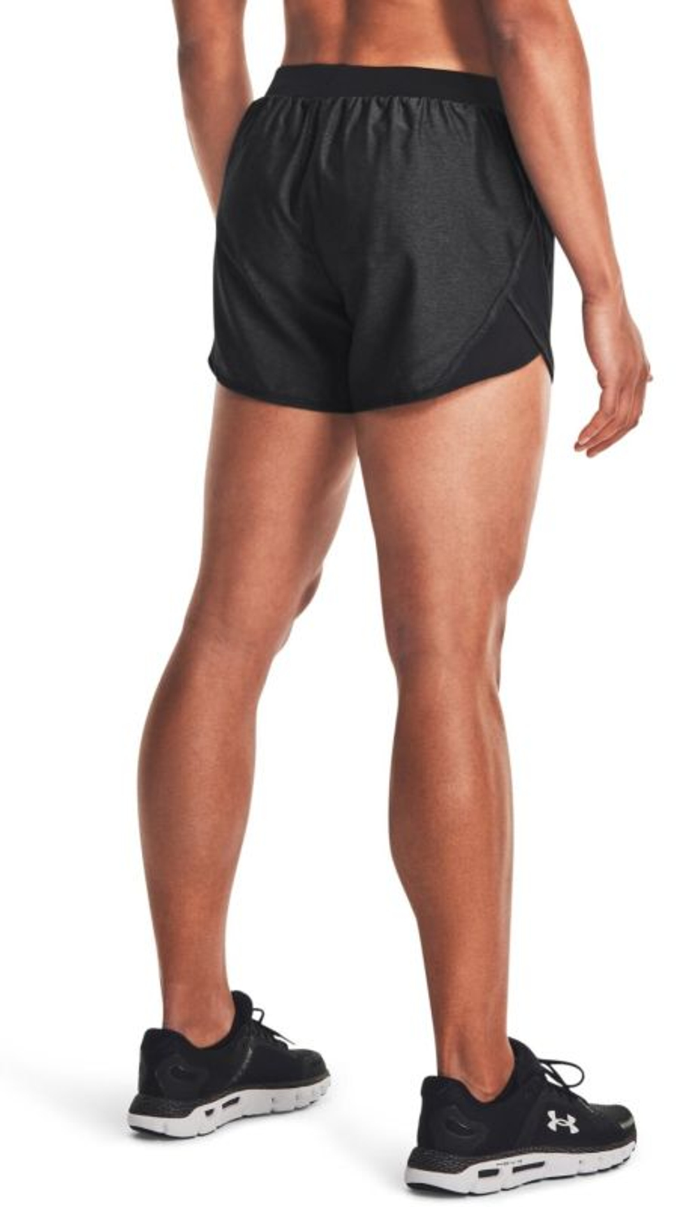 Женские теннисные шорты Under Armour Women's UA Fly-By 2.0 Shorts - black full heather/black