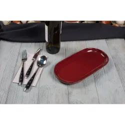 Блюдо овальное 29,5*14 см h2,6 см Evolution Dark Red P.L. Proff Cuisine [1]
