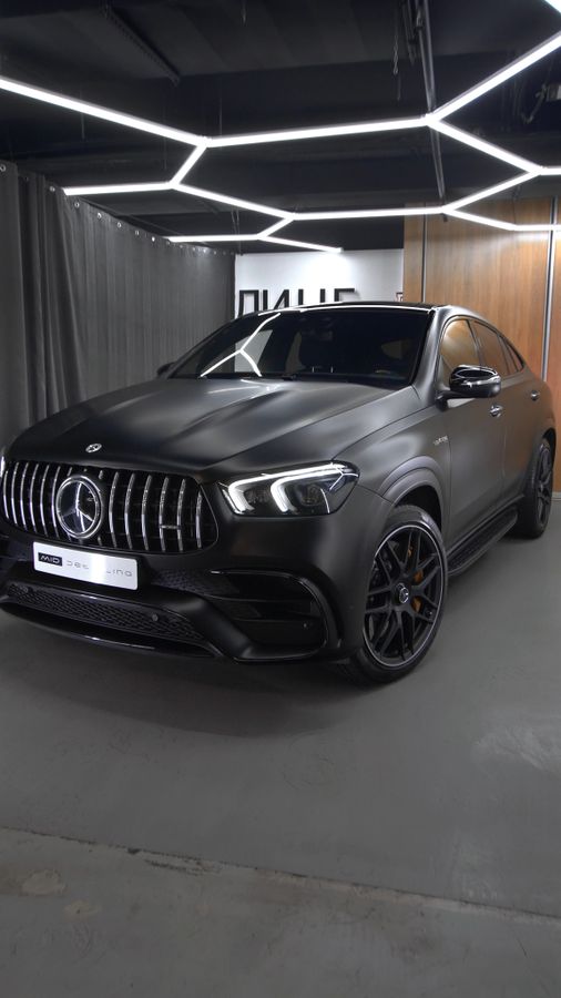 Mercedes GLE 63 в черный матовый сатин полиуретан Carbins PPF Black Obsidian MSG-A01obs