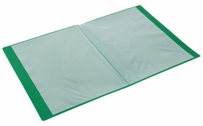 Папка с 10 вкладышами 0,5мм. зеленая "Office" (BRAUBERG)
