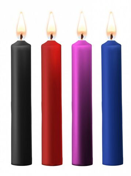 Набор из 4 разноцветных восковых свечей Teasing Wax Candle