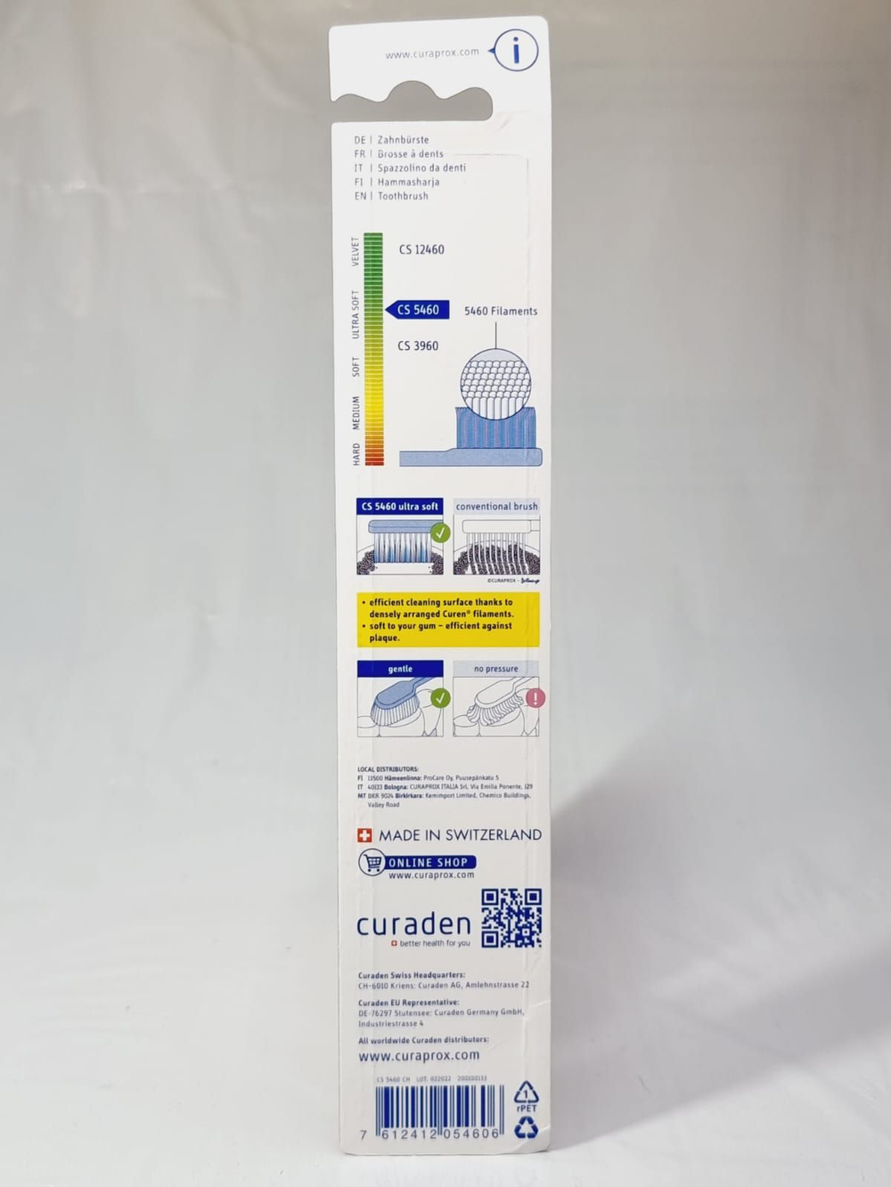 Зубная щетка Curaprox CS 5460 Ultrasoft, d 0,10 мм, цвет: Синий