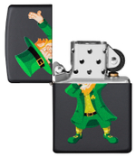 Зажигалка чёрная "Лепрекон" Black Matte ZIPPO 49124