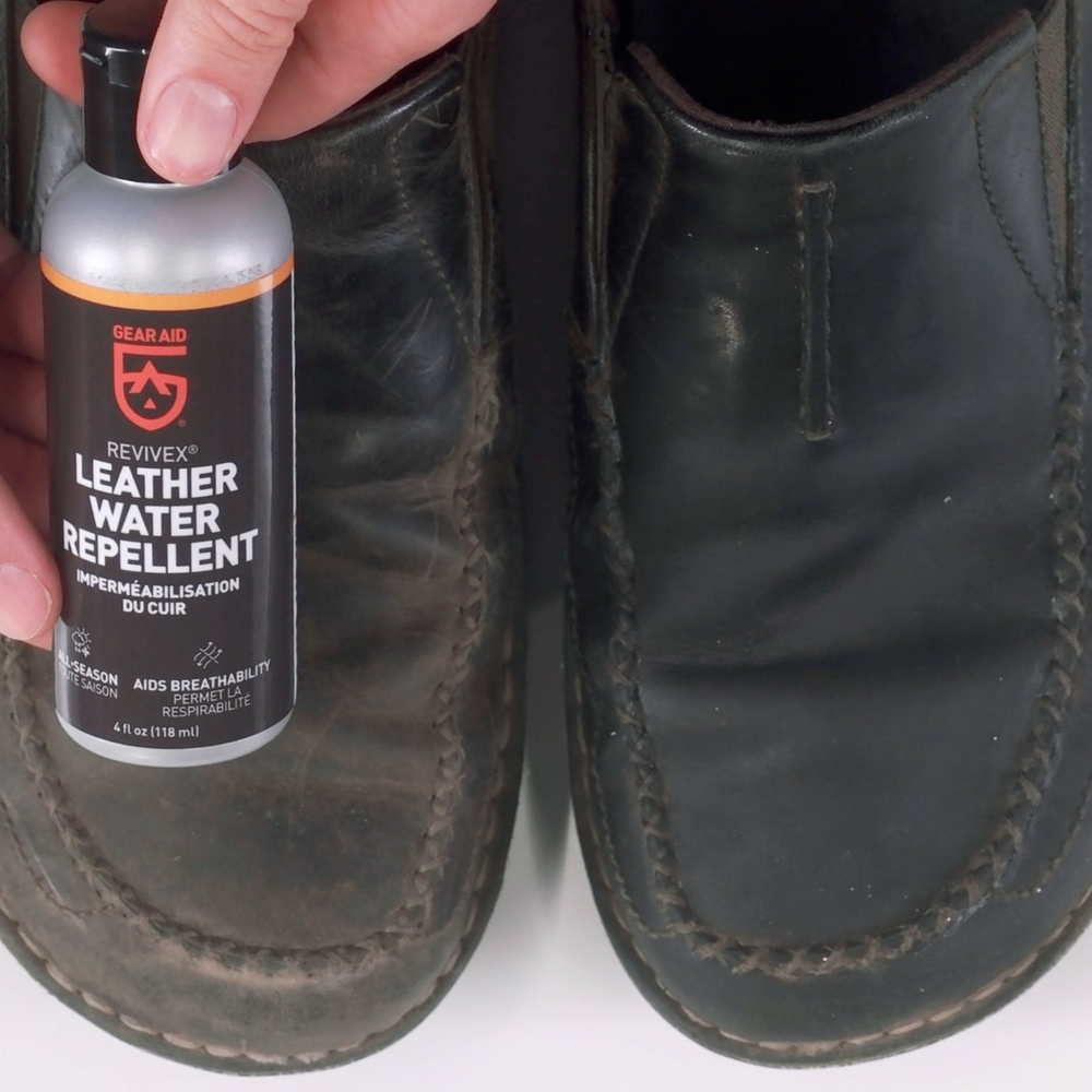 Водоотталкивающая пропитка для кожаной обуви сменный Gear Aid Revivex® Leather Water Repellent 120ml