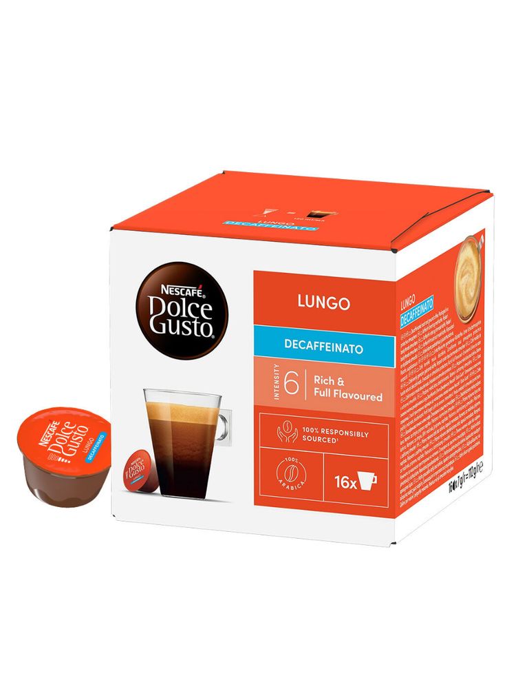 Кофе Nescafe Dolce Gusto Lungo Decaffeinato 16 шт x 3 уп