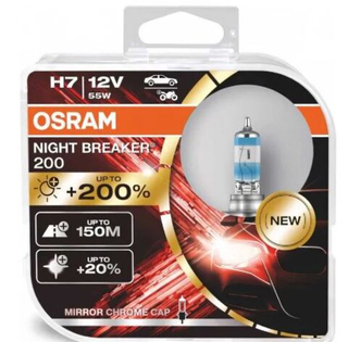 Автолампа H7 12V 55W (PX26d) Osram +200% NIGHT BREAKER 200 (64210NBL200-HCB_ DuoBox) к-т ORIGINAL