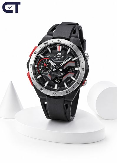 Casio ECB-2200P-1ADF мужские часы — лёгкие спортивные часы EDIFICE с выразительным обликом,