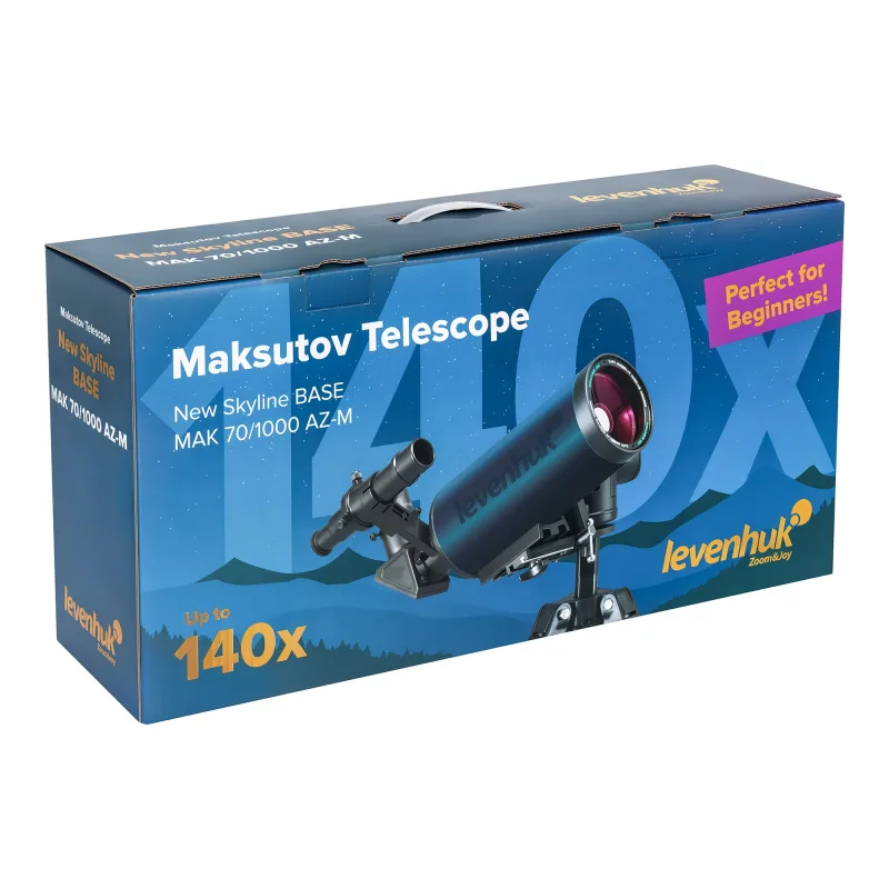Телескоп Levenhuk New Skyline BASE МАК 70/1000 AZ-M - фирменная упаковочная коробка