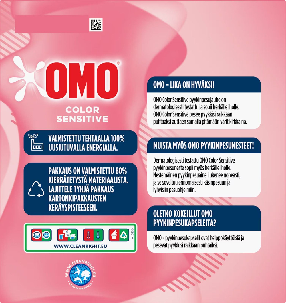 Стиральный порошок OMO Color Sensitive для цветного белья 1,26 кг (Нидерланды)