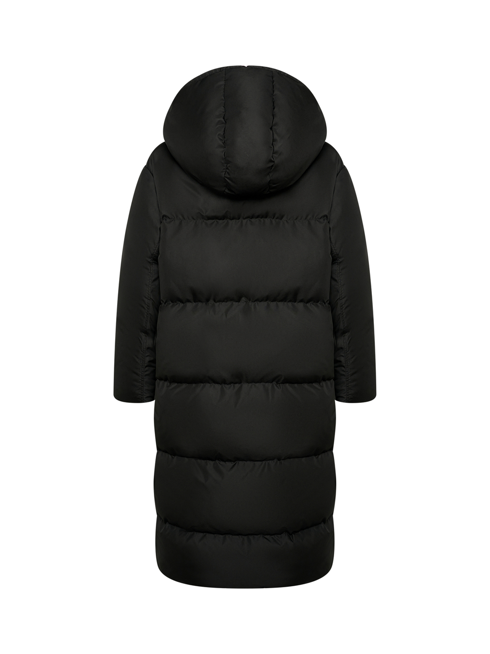 MAXI пуховик с объемным капюшоном,BLACK 🌌