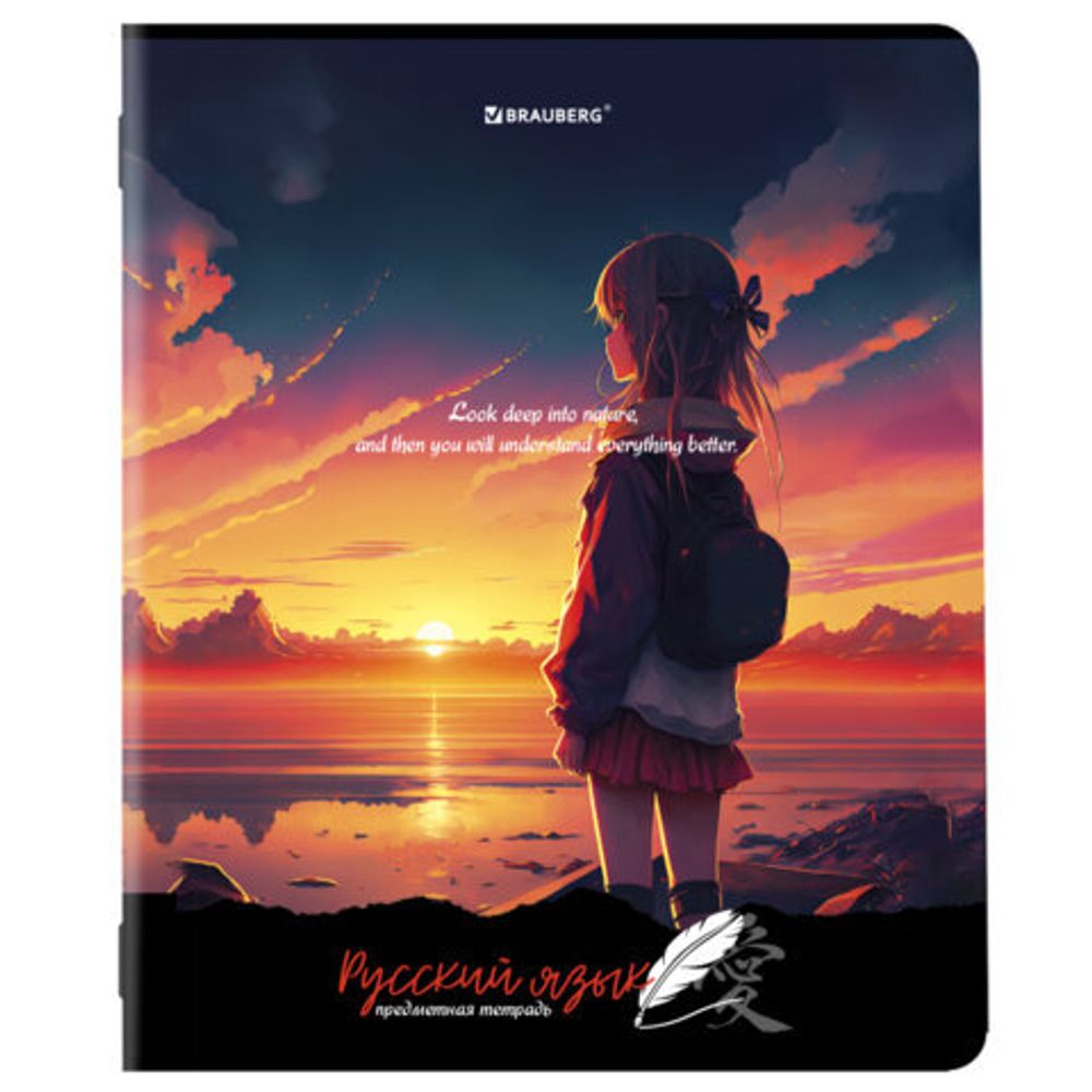 Тетради предметные, КОМПЛЕКТ 12 ПРЕДМЕТОВ, "ANIME GIRLS", 48 л., матовая ламинация, BRAUBERG, 404832