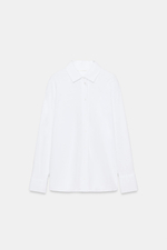 ХЛОПКОВАЯ РУБАШКА НА ПУГОВИЦАХ — ZARA