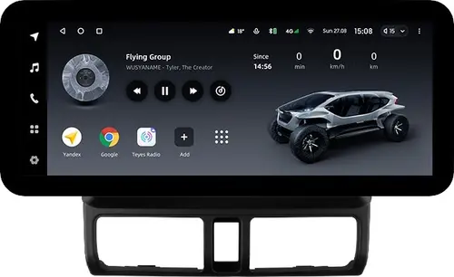 Магнитола для Honda CR-V 2 2000-2006 - Teyes LUX ONE ROUND монитор 12.3" 2K QLED на Android 10, Быстрая, CarPlay, 4G SIM-слот