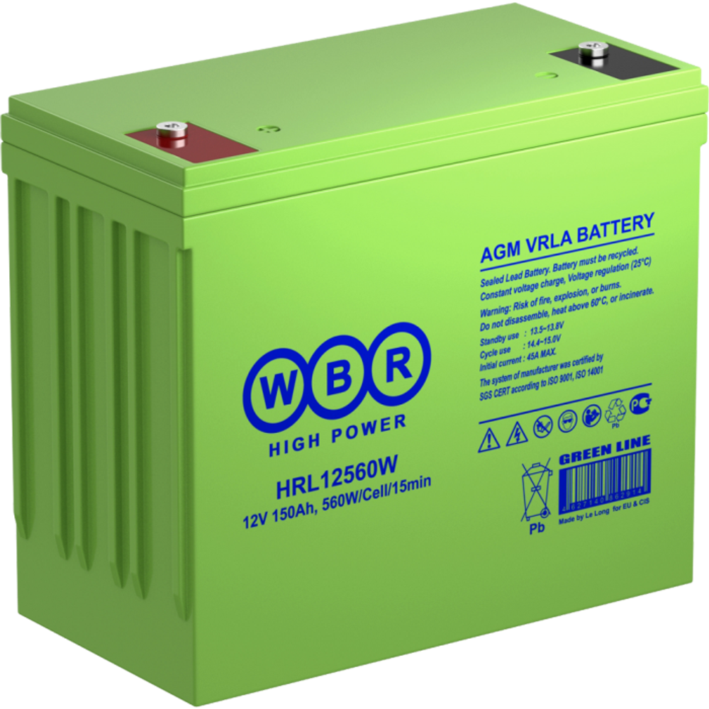 Аккумулятор WBR HRL12560W ( 150Ач / 12В ) AGM