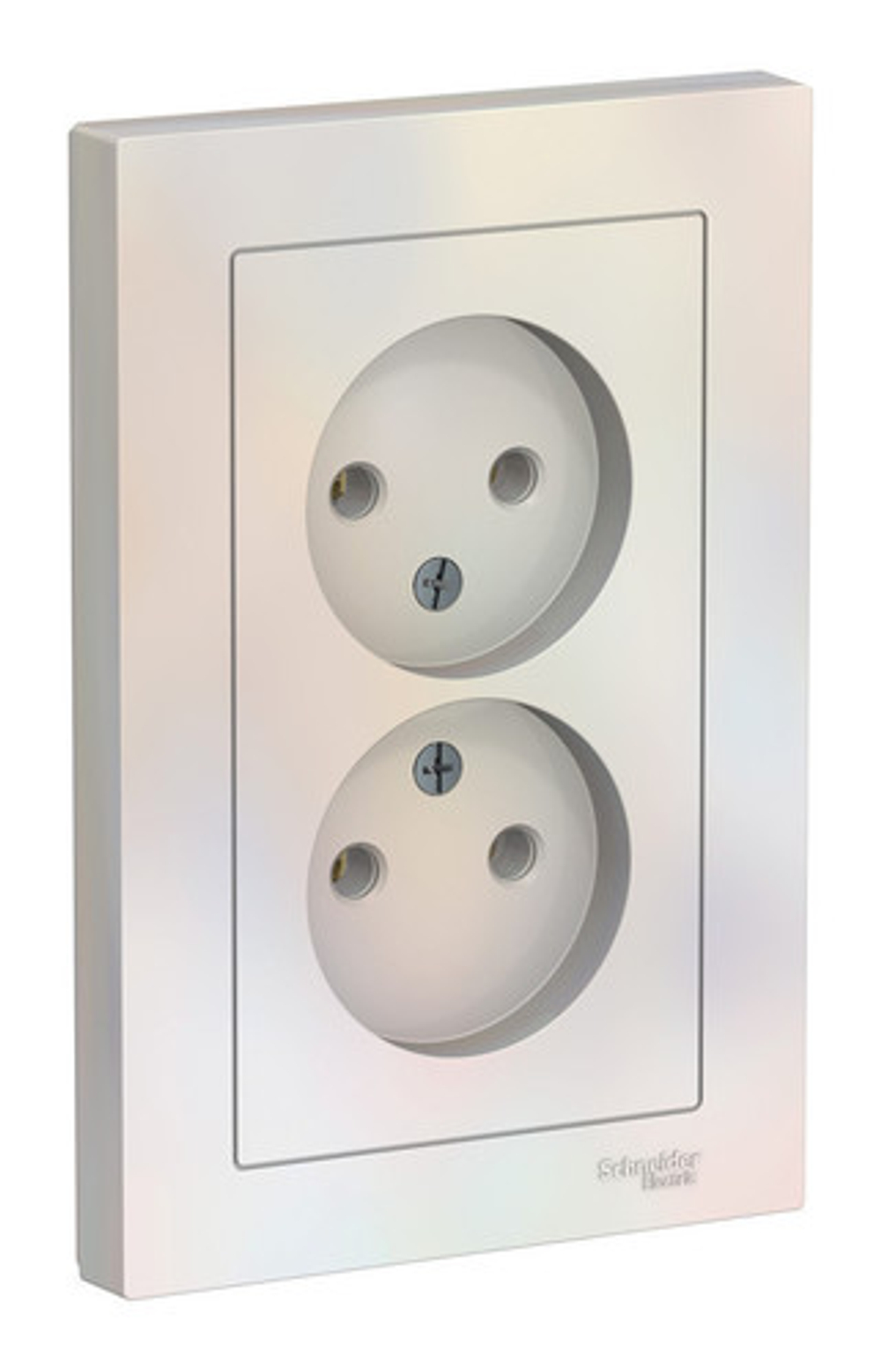 SE AtlasDesign Жемчуг Розетка б/з, двойная 16А в сборе