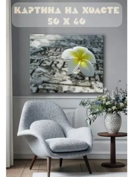 Картина на стену 40 X 50 Цветок франжипани