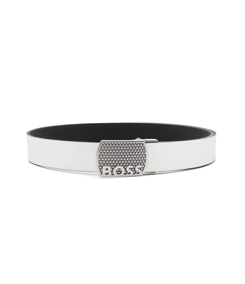 Двухсторонний кожаный ремень Golf Plaq BOSS BLACK - черный(50503383)