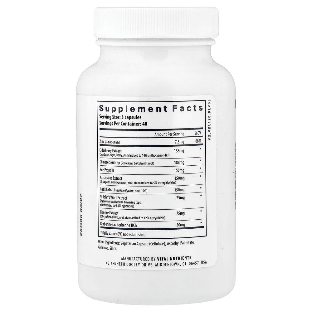 Vital Nutrients, ViraCon, 120 веганских капсул