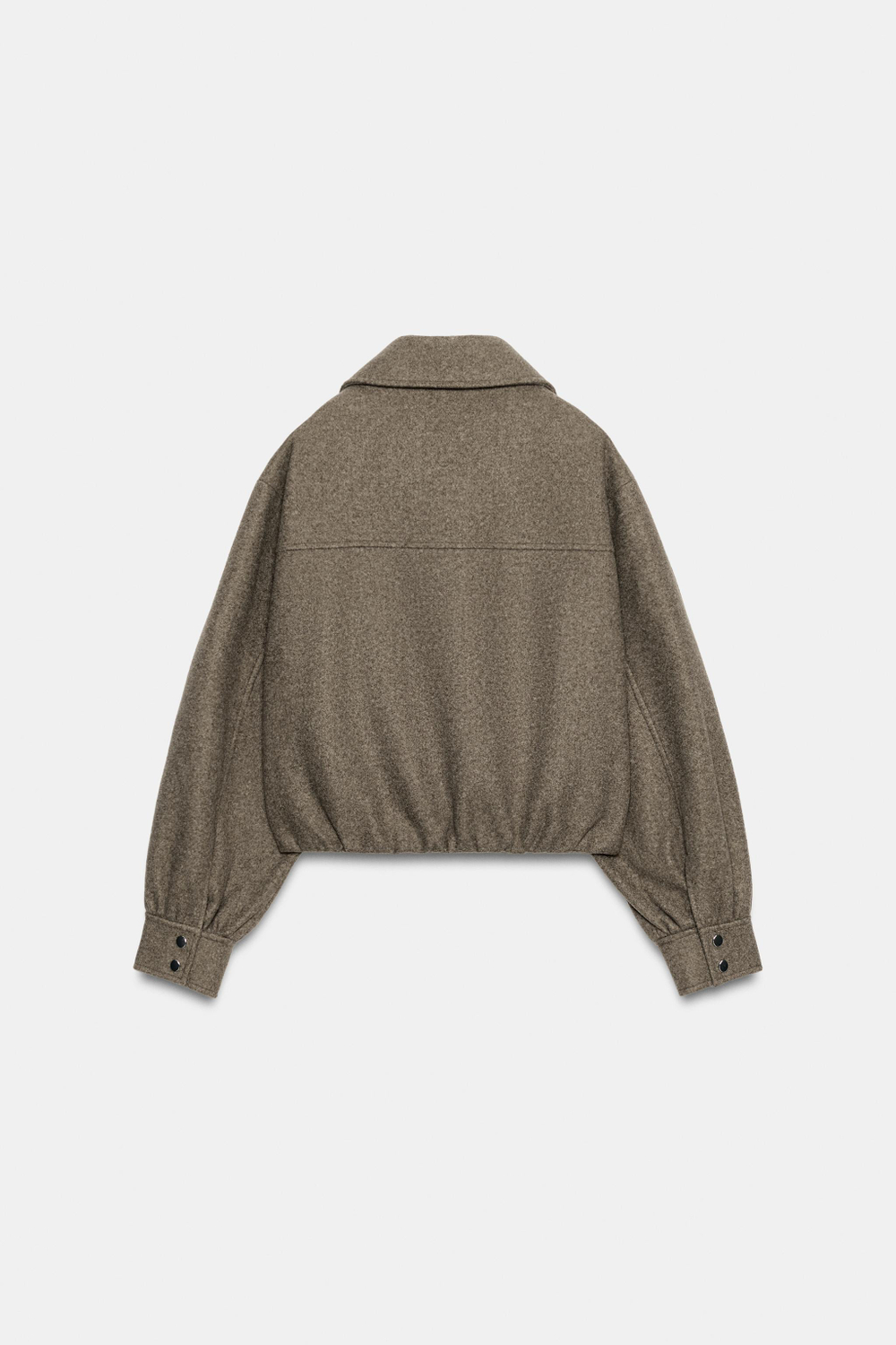 ZARA МЯГКАЯ КУРТКА НА МОЛНИИ, СЕРО-КОРИЧНЕВЫЙ