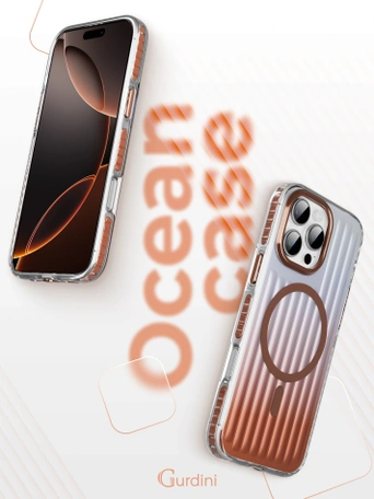 Чехол накладка iPhone 16 Pro 6.3" Gurdini Ocean Case (5) Transparent бронзовый