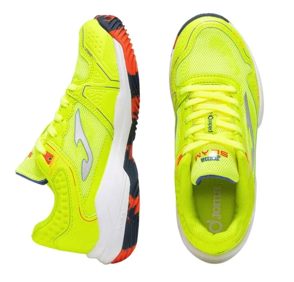 Детские кроссовки для падела Joma Junior Slam 2609 - fluor yellow
