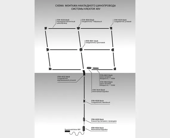 Блок питания IT09-9023 black Italline