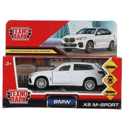 Модель ин. мет. "BMW X5 M-Sport" 12см, двери, багаж, бел, коробка X5-12-WH (Технопарк)