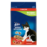 Сухой корм для кошек Felix Двойная Вкуснятина с говядиной 3 кг