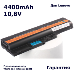 Аккумулятор iBatt 4400mAh, для Thinkpad T60 ThinkPad SL500 T500 W500 R500 Z60M SL400 T60p Z61m SL300 Type 8918 (R61)