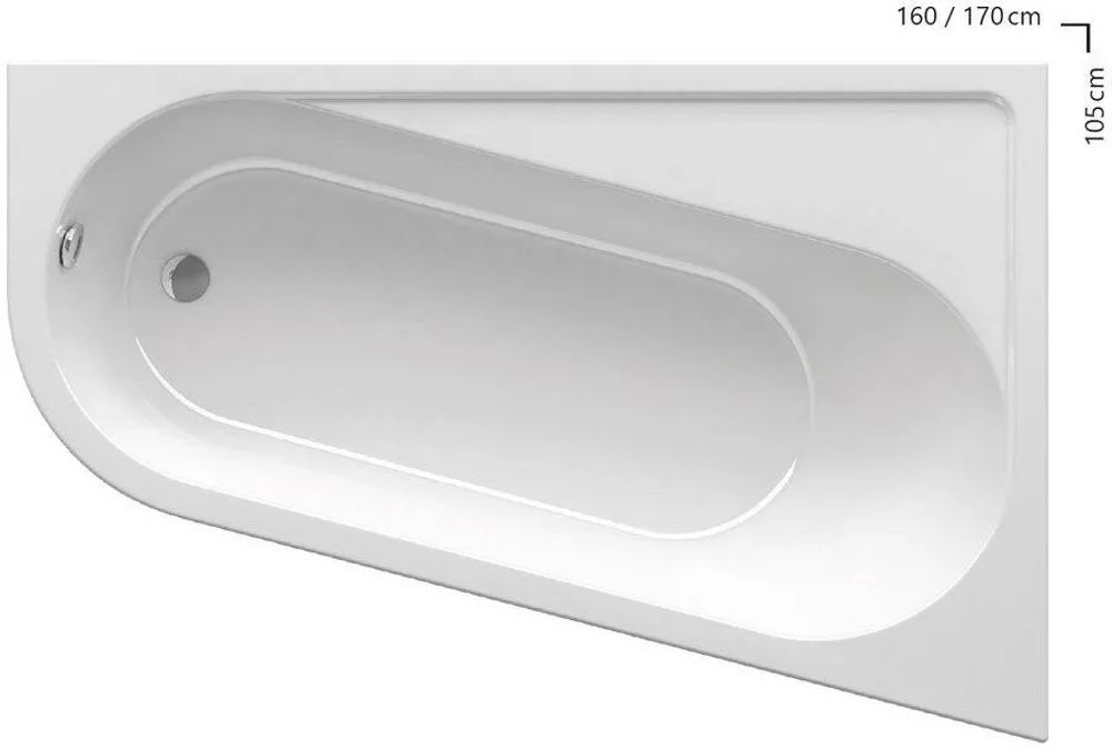Ванна акриловая Ravak CHROME 170x105 CA41000000