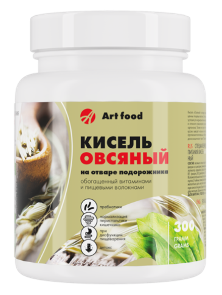 Кисель Овсяный на отваре подорожника Herbal, 300 г Обогащен витаминами и пищевыми волокнами. Улучшает работу кишечника
