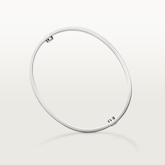 Cartier LOVE bracelet, classic model, brushed, 4 diamonds, white gold