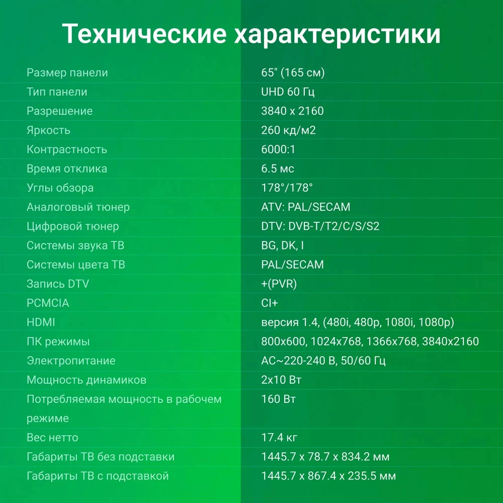 Телевизор LED Digma 65" DM-LED65UBB33 Яндекс.ТВ Frameless Metal черный/черный 4K Ultra HD 60Hz DVB-T DVB-T2 DVB-C DVB-S DVB-S2 USB WiFi Smart TV