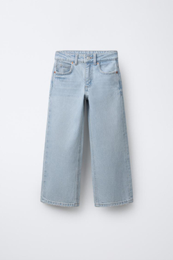 ZARA ДЖИНСЫ WIDE LEG, ГОЛУБОЙ