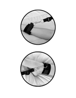 Фиксаторы с креплением под матрас Wraparound Mattress Restraints (Цвет: черный с серебряным)