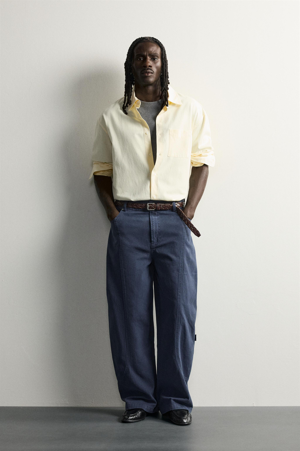 БРЮКИ RELAXED FIT С ШВАМИ — ZARA