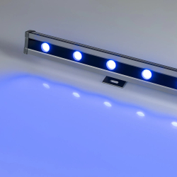 Светодиодный прожектор AR-LINE-1000L-48W-24V RGB-Warm3000 (Grey, 15x45 deg, DMX512) (Arlight, Закрытый) 027958