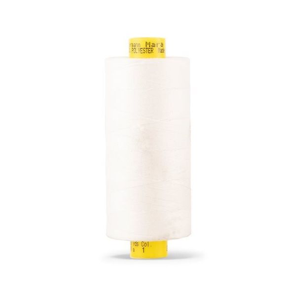 Нитка Gutermann Mara 120 (1000 метров), 1 кат., универсальная | _001 молочный (сумрачно-белый)