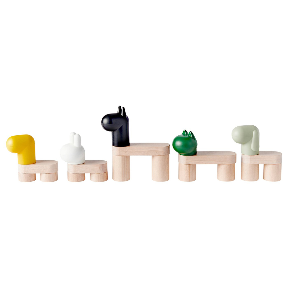 IKEA GREJSIMOJS  (ИКЕА ГРЕЙСИМОЙС)  -  Набор кубиков, 20 шт. - для свободного соединения/5 фигурок