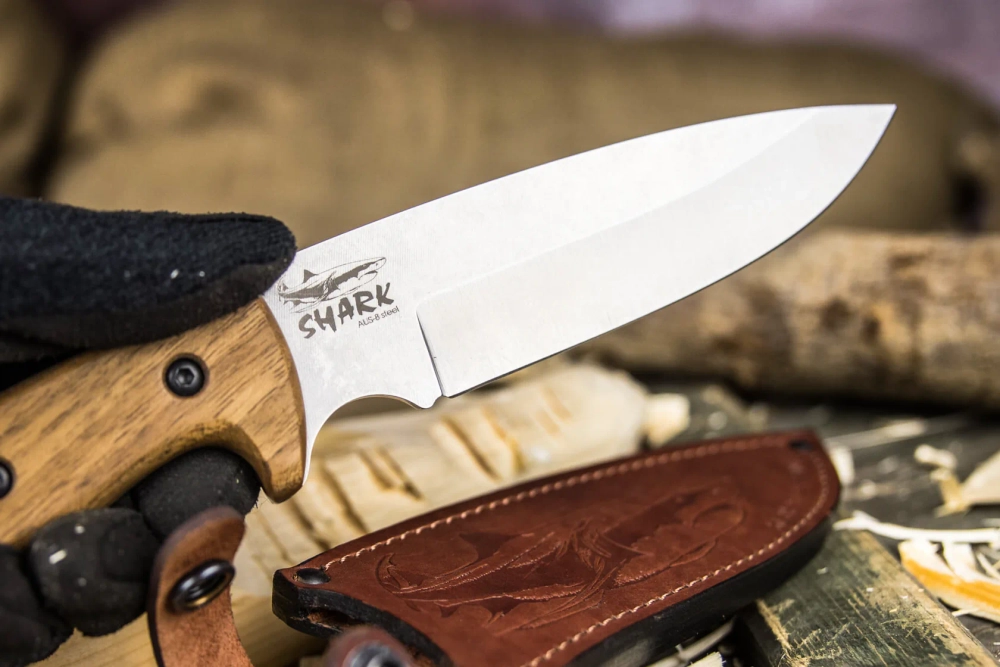 🏆Туристический нож Shark AUS-8 StoneWash
